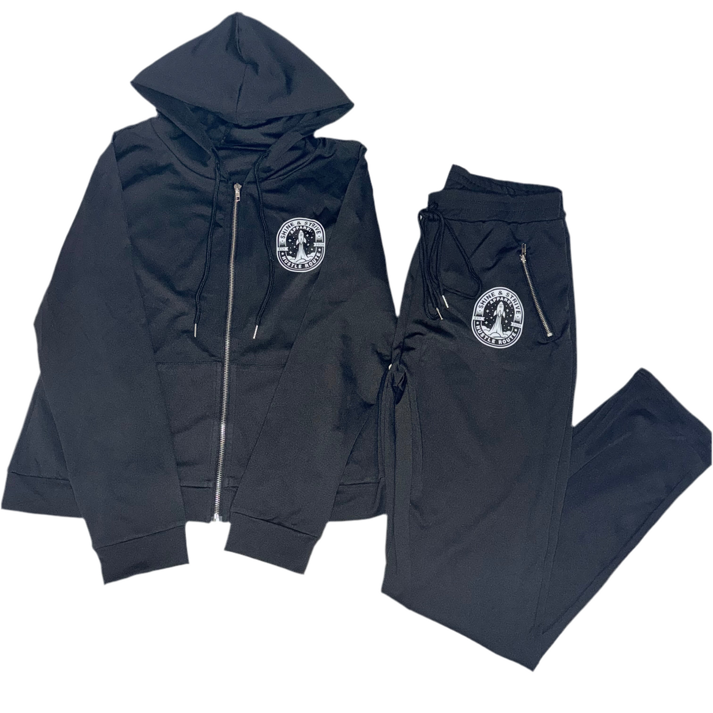 Women’s Black Jogging Suit Set