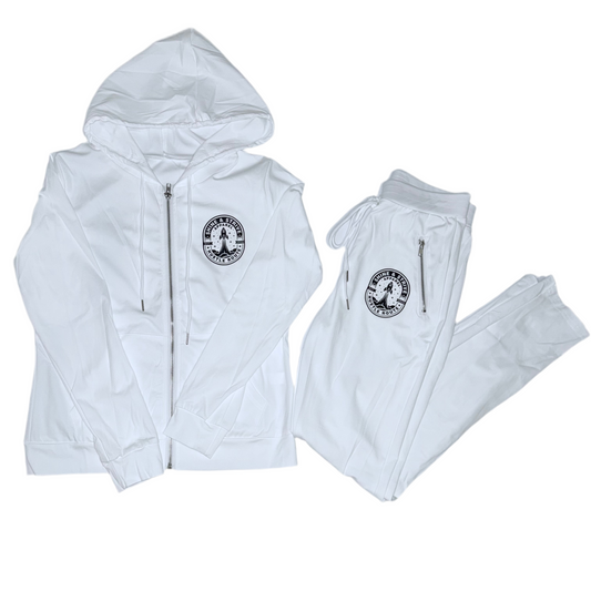 Women’s White Jogging Suit Set