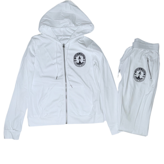 Women’s White Jogging Suit Set