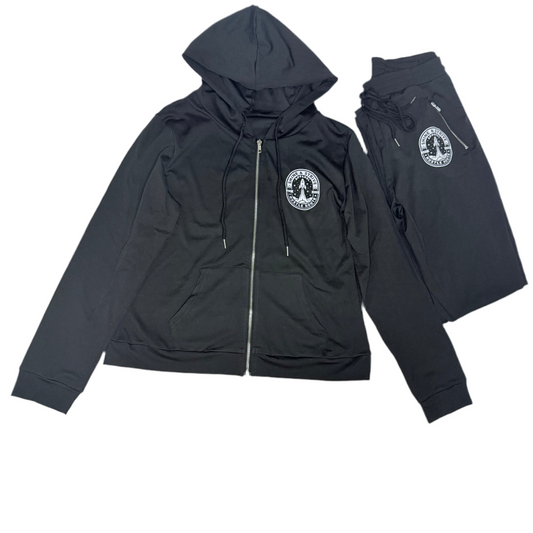 Women’s Black Jogging Suit Set