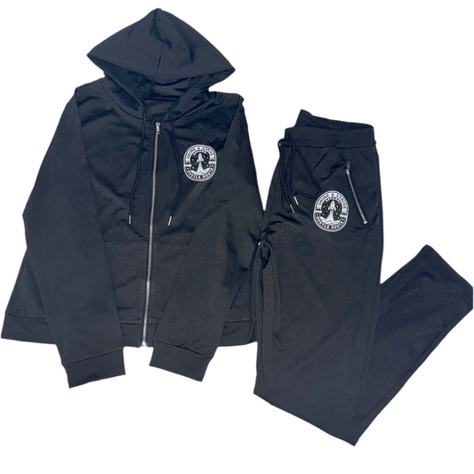 Women’s Black Jogging Suit Set